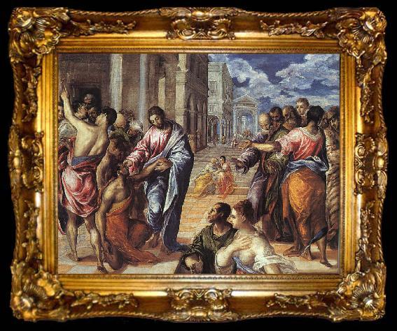 framed  El Greco The Miracle of Christ Healing the Blind, ta009-2